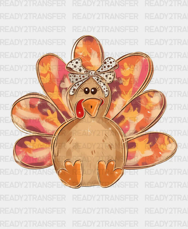 Cute Turkey Design - Thanksgiving DTF Transfer