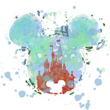 Watercolor Disney Mickey Head DTF Heat Transfer, Disney Vacation Design, Mickey Minnie DTF