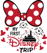 My First Disney Trip Minnie DTF Heat Transfer, Disney Vacation Design, Mickey Minnie DTF