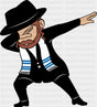 Dab - Hanukkah DTF Transfer Adult Unisex - S & M (10’’) / Dark Color Design (See Imaging)