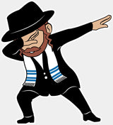 Dab - Hanukkah DTF Transfer Adult Unisex - S & M (10’’) / Light Color Design (See Imaging)