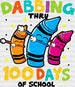 Dabbing 100 Days Of School DTF Transfer ready2transfer Black