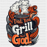 Dad Bod Grill God - BBQ DTF Transfers ready2transfer Dark Color Design (See Imaging)