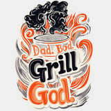 Dad Bod Grill God - BBQ DTF Transfers ready2transfer Light Color Design (See Imaging)