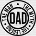 Dad Circle Design Father's Day DTF Transfer ready2transfer Black