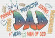 Dad Gradient - Father’s Day DTF Transfer Adult Unisex - S & M (10’’) / Dark Color Design (See Imaging)