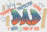 Dad Gradient - Father’s Day DTF Transfer Adult Unisex - S & M (10’’) / Dark Color Design (See Imaging)
