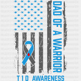 Dad Of A Warrior T1D Awareness - Diabetes DTF Transfers ready2transfer