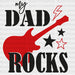 Dad Rocks Father's Day DTF Transfer ready2transfer Black