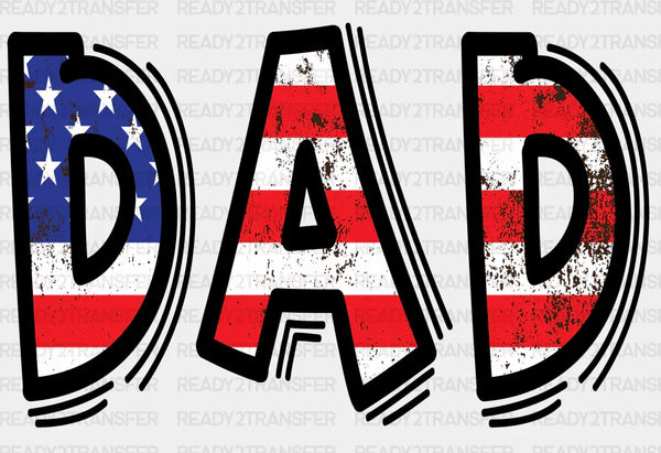 DAD USA Flag Father's Day DTF Transfer
