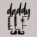 Daddy - Father's Day DTF Transfer ready2transfer Black