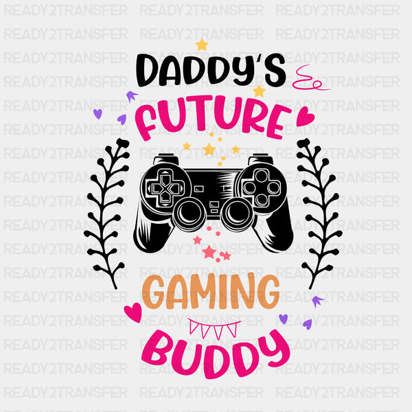 Daddy's Future Gaming Buddy B&W - Baby DTF Transfer