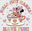 Daisy And Minnie Selfie In A Cup Disney Dtf Transfer