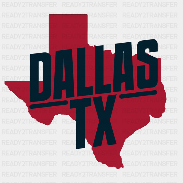 Dallas TX - States & Cities DTF Transfer ready2transfer
