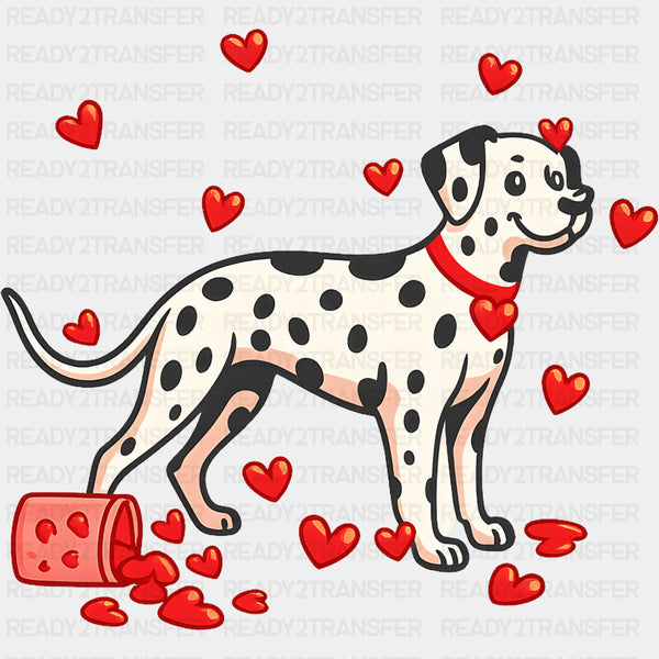 Dalmatian Dog & Hearts - Valentine's Day DTF Transfers