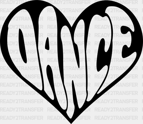 Dance Heart Design - Dancing Dtf Heat Transfer Adult Unisex S & M (10’’) / Dark Color (See Imaging)