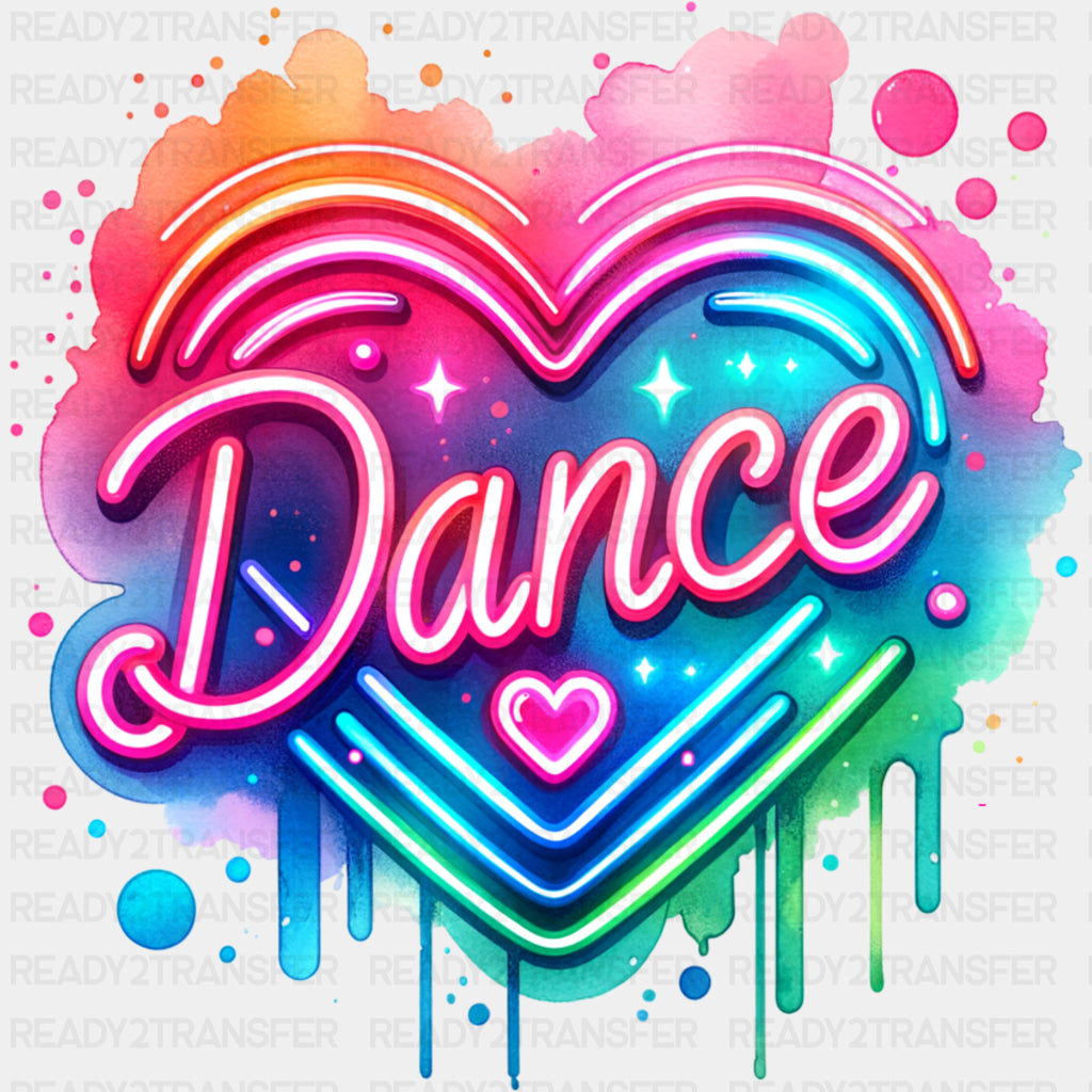 Dance Watercolor Heart - Dancing DTF Transfers ready2transfer