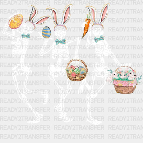 Dancing Skeleton Easter Dtf Heat Transfer Design