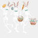 Dancing Skeleton Easter DTF Heat Transfer, Easter Design ready2transfer White