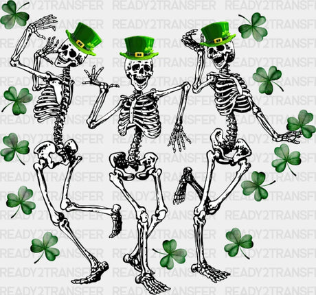 Dancing Skeleton St. Patrick’s Day Dtf Heat Transfer Saint Patricks Design St Paddys