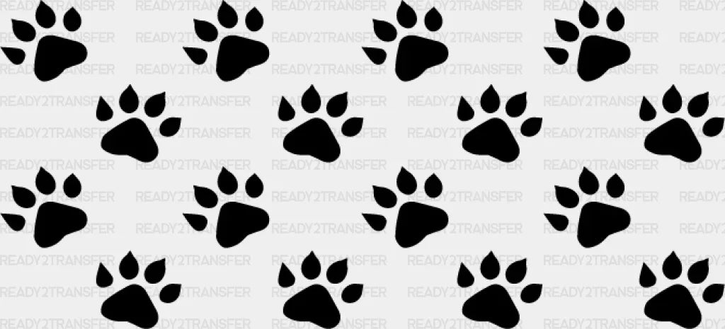 Dark Paw Design - Pets Cup Wrap Uv Sticker Permanent Dtf Decal
