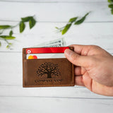 Custom Engraved Leather Credit Card Holder