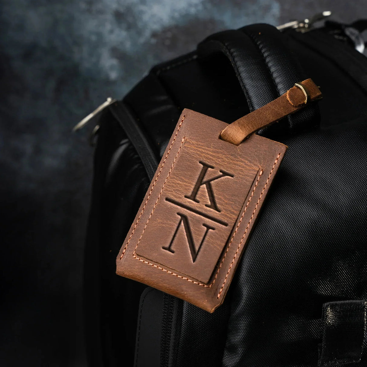 Custom Engraved Leather Luggage Tag