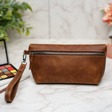 Custom Engraved Leather Makeup Bag V2 for Women Transfer Kingdom