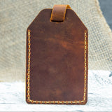 Custom Engraved Leather Luggage Tag Transfer Kingdom