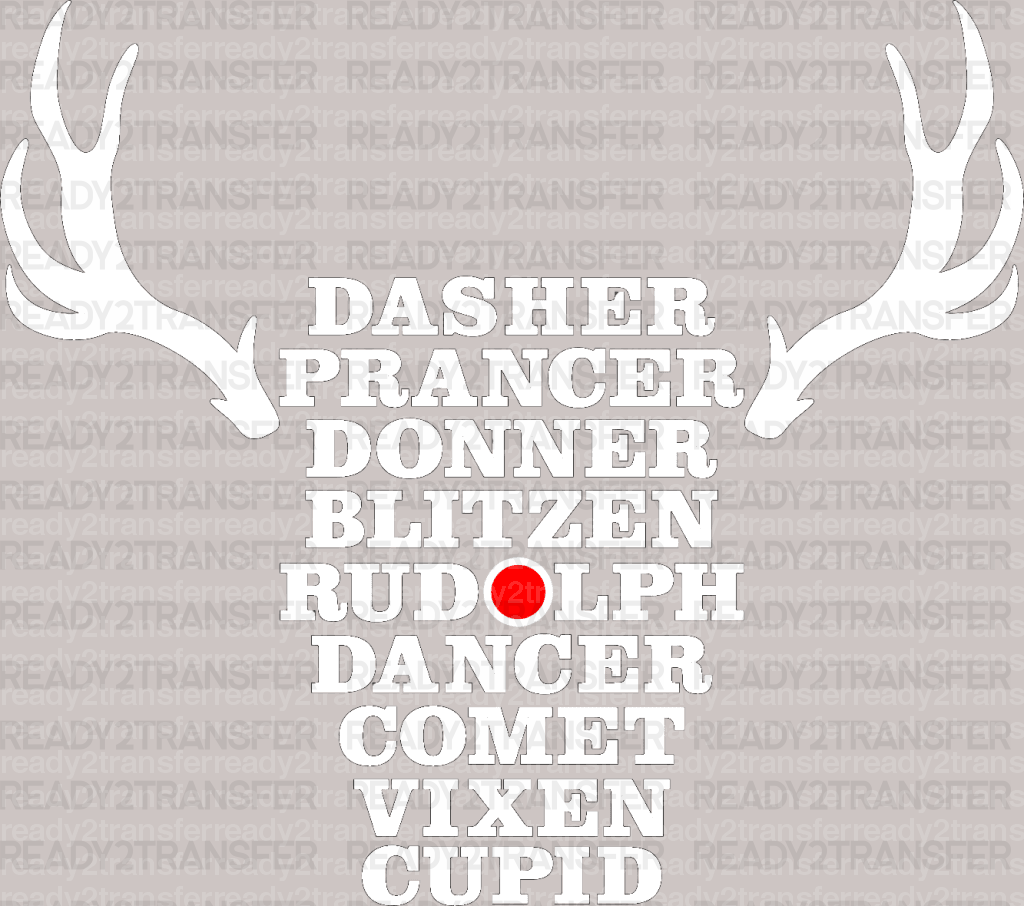 DASHER PRANCER DTF Transfer - ready2transfer