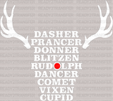 DASHER PRANCER DTF Transfer - ready2transfer