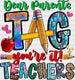 Day Care Teacher Design - Teachers DTF heat transfer ready2transfer Black