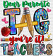 Day Care Teacher Design - Teachers DTF heat transfer ready2transfer White