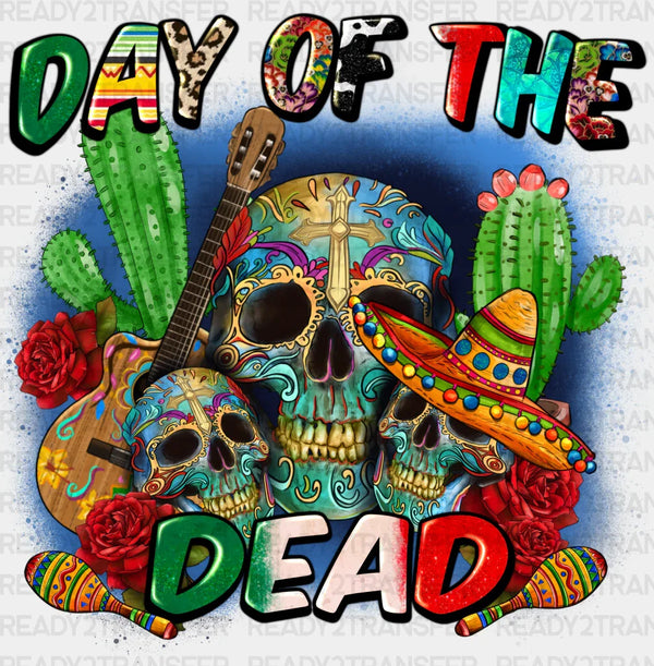 Day Of The Dead Cactus Design - Day Of The Dead DTF heat transfer