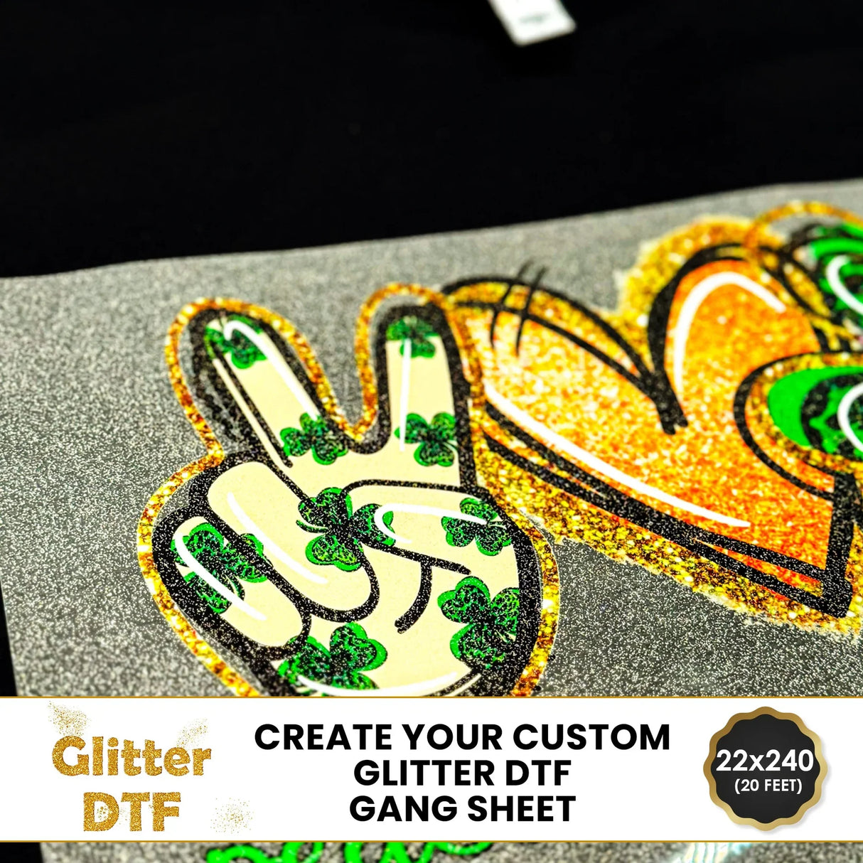 Custom Glitter DTF Gang Sheet Builder