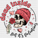 DEAD INSIDE BUT ITS VALENTINES DTF Transfer ready2transfer Black