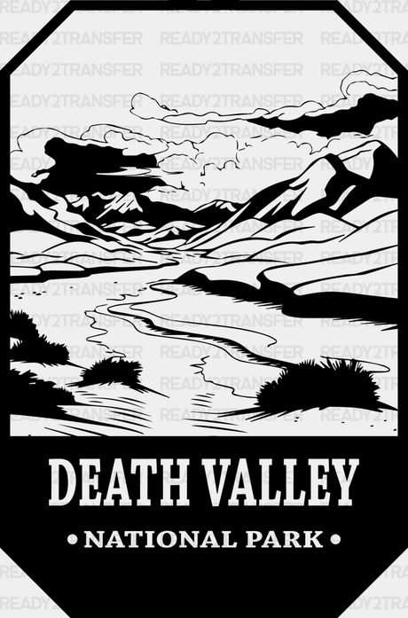 Death Valley National Park Design - Parks Dtf Transfers Adult Unisex S & M (10’) / Black