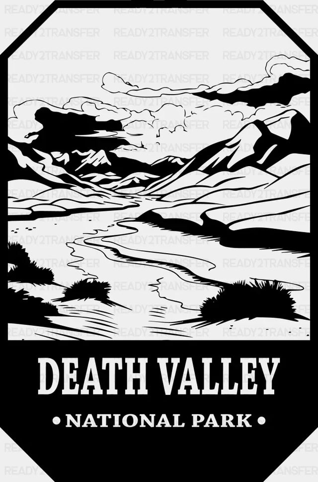 Death Valley National Park Design - National Parks DTF Transfers ready2transfer Black