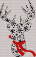 Deer Christmas DTF Transfer ready2transfer Black