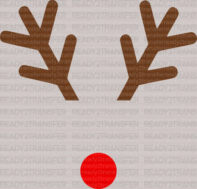 Deer Horn DTF Transfer ready2transfer Black