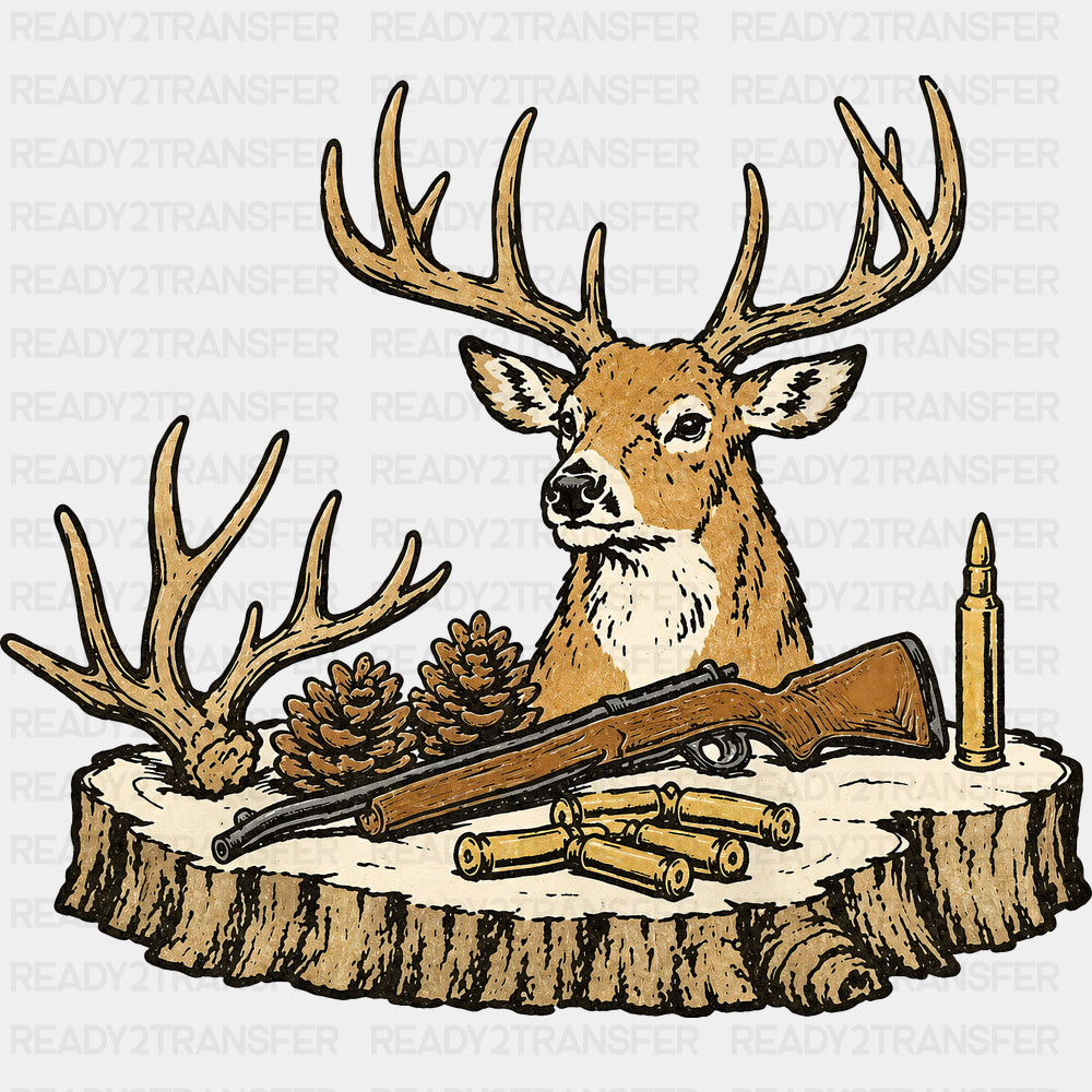 Deer & Rifle - Hunting DTF Transfers