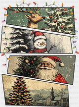 Deer Snowman Santa Tree Collage - Christmas DTF Transfer
