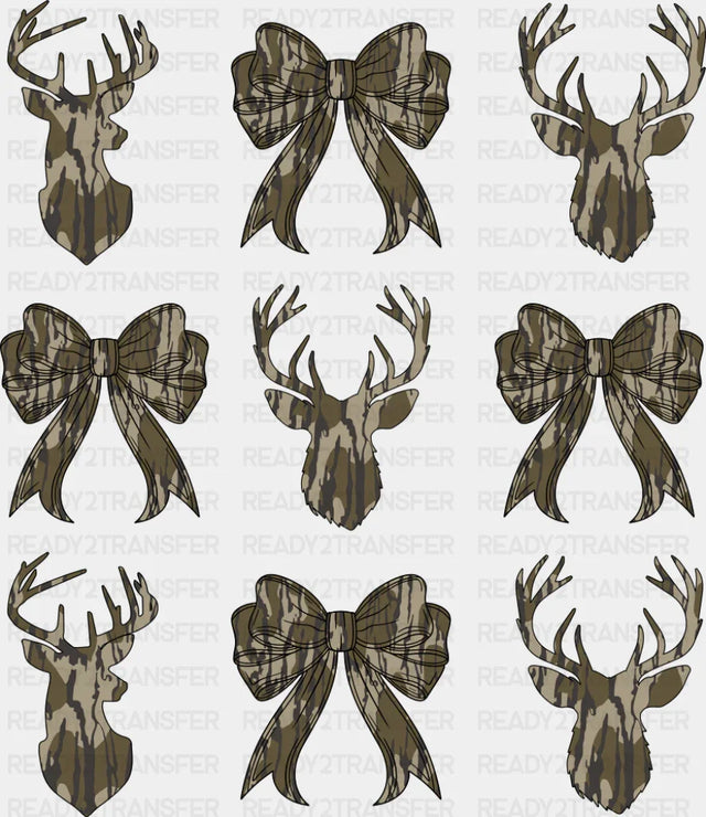 Deers And Ribbons - Hunting DTF Transfer