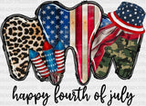 Dentist Happy 4Th Of July Dtf Heat Transfer Independence Day Design Fourth