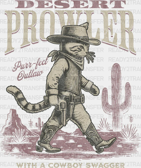 Desert Prowler With a Cowboy Swagger - Rodeo DTF Transfers