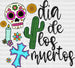 Dia De Los Muertos Doodles - Day Of The Dead DTF heat transfer ready2transfer Black