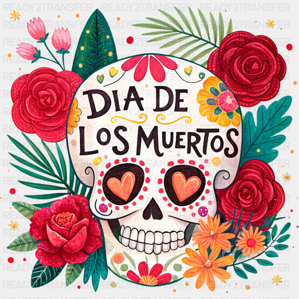Día De Los Muertos Skull - Day of the Dead DTF Transfers