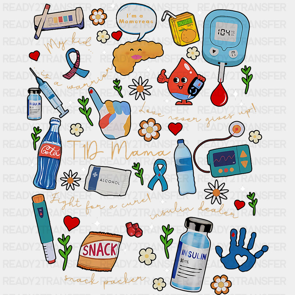 Diabetes Clip Arts - Diabetes DTF Transfers ready2transfer