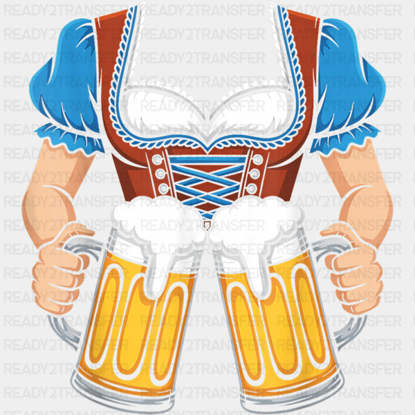 Dirndl Lady Serving Beers - Oktoberfest DTF Transfers
