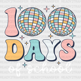 Disco Ball 100 Days Of School Dtf Transfer